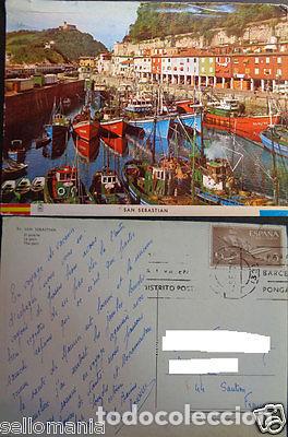 Postcards: POSTAL SAN SEBASTIAN PUERTO GUIPUZCOA PAIS VASCO BOAT POSTCARD POSTKARTE CC03283
