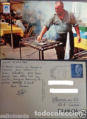 Postcards: POSTAL SAN SEBASTIAN 1964 ASANDO SARDINAS GUIPUZCOA PAIS VASCO POSTCARD CC03289