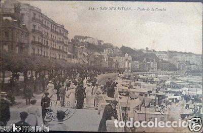 Postcards: POSTAL SAN SEBASTIAN 1906 PASEO DE LA CONCHA GUIPUZCOA POSTCARD CC03287