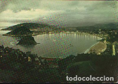 Postcards: ANTIGUA POSTAL SAN SEBASTIAN ILUMINADA DESDE IGUELDO GUIPUZCOA POSTACRD CC01477