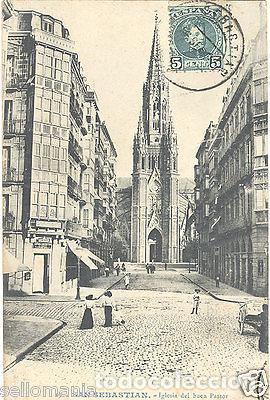 Postcards: ANTIGUA POSTAL SAN SEBASTIAN IGLESIA BUEN PASTOR DONOSTI OLD POSTCARD CC00205