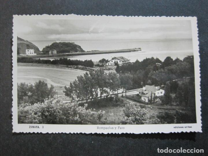 Cartoline: ZUMAYA-ROMPEOLAS Y FARO-ARRIBAS EDICIONES FOTOGRAFICA-POSTAL ANTIGUA-VER FOTOS-(73.615)