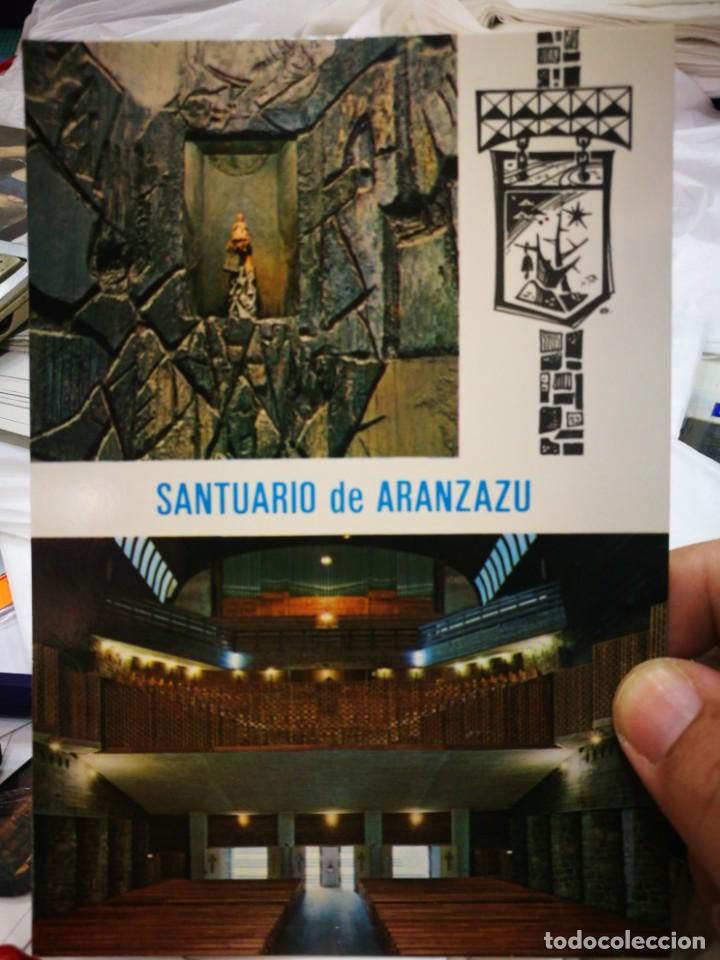 Postkarten: Postal Aranzazu Detalle del &Aacute;bside y del Camar&iacute;n de la Virgen e interior de la Bas&iacute;lica N 31 GARC&Iacute;A