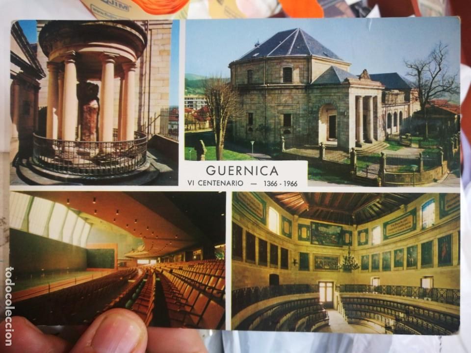 Postales: Postal Guernica Vizcaya &Aacute;rbol Viejo Casa de Juntas &Aacute;rbol y Templete Juradero Front&oacute;n Sala de Juntas
