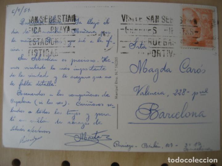 Postales: San Sebastian. Manipel. Postal circulada - Foto 2