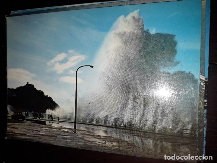 Cartes Postales: N&ordm; 39148 POSTAL SAN SEBASTIAN TEMPORAL EN EL PASEO NUEVO