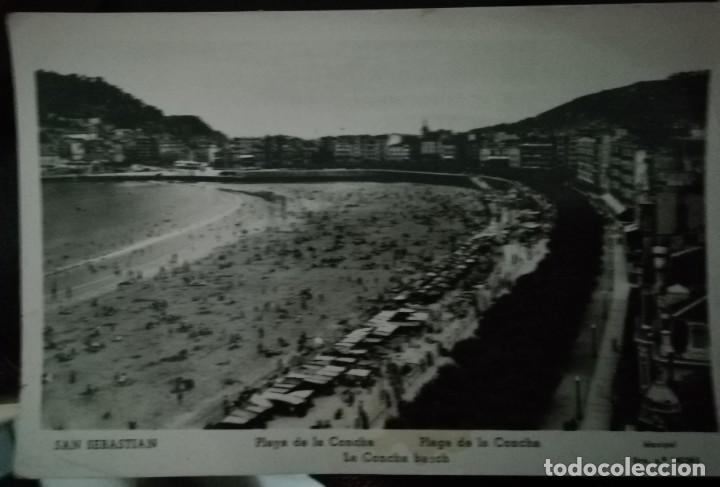 Cartes Postales: Playa de la concha San sebastian blanco y negro sin circular