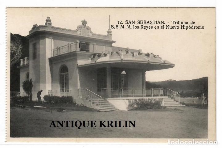 Postcards: SAN SEBASTIAN N&ordm; 12 TRIBUNA DE LOS REYES EN EL NUEVO HIPODROMO / EDI. MAYOR HERMANOS