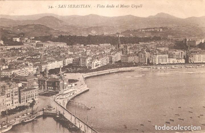 Postales: SAN SEBASTIAN VISTA DESDE EL MONTE URGULL 1911