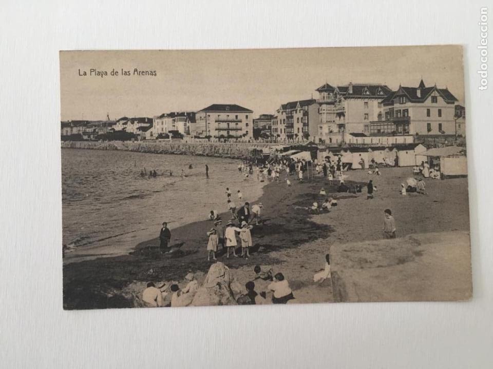 Postales: POSTAL DE LA PLAYA DE LAS ARENAS (BILBAO) - Foto 1
