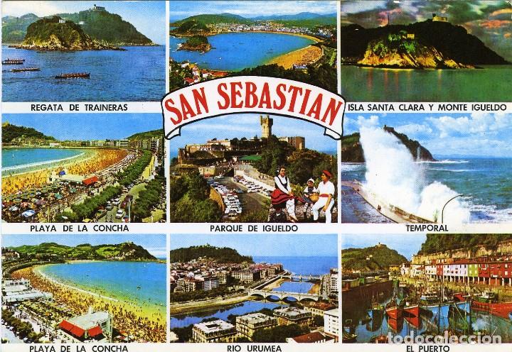Cartes Postales: N&ordm; 105. SAN SEBASTIAN. Variados lugares. ED. MANIPEL