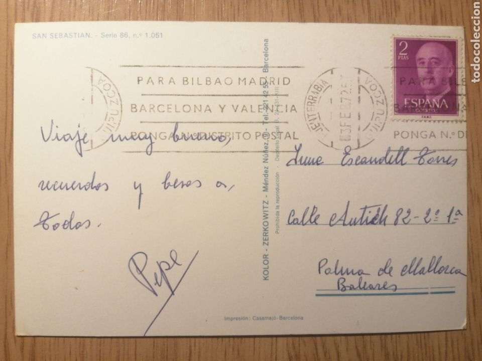 Postales: POSTAL SAN SEBASTIAN - Foto 1