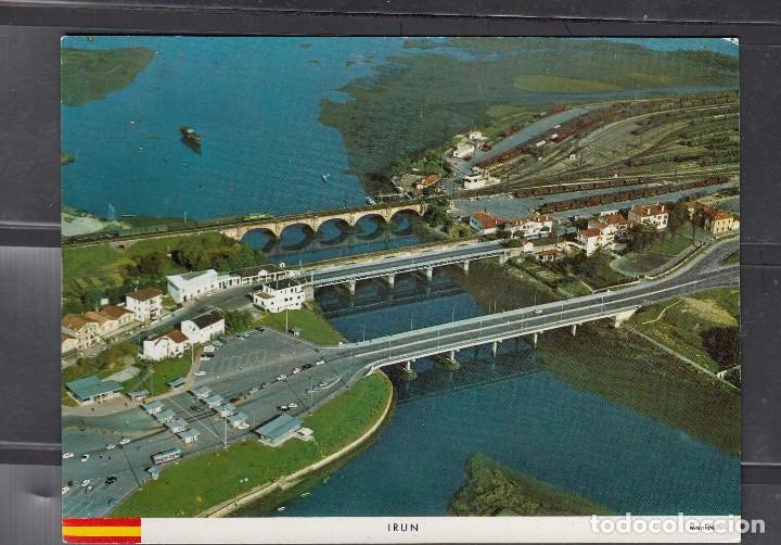 Postcards: 15 IRUN. VISTA A&Eacute;REA DE LO PUENTES INTERNACIONALES