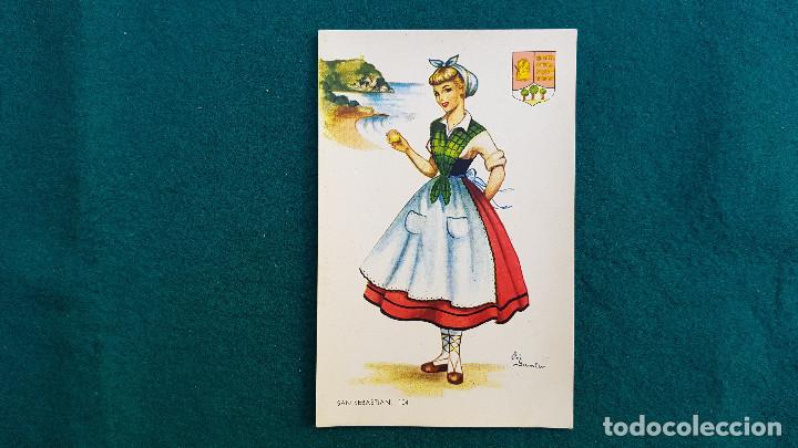 Postais: POSTAL TRAJE TIPICO REGIONAL SAN SEBASTIAN - DIBUJO DE ELSI YUMIER - GUMIER