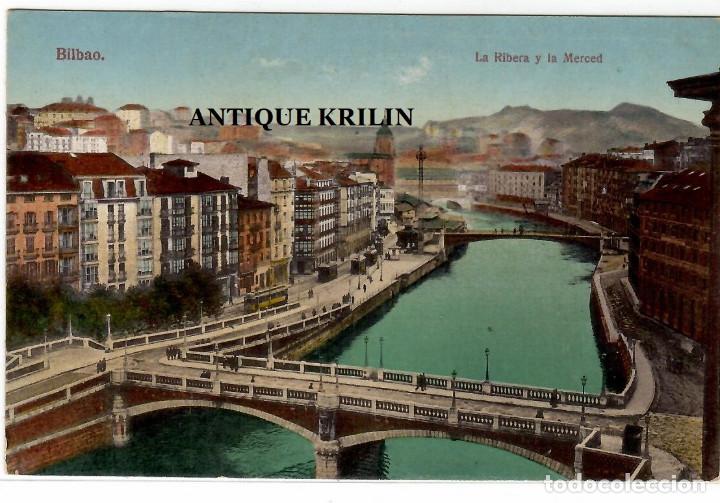Postales: BILBAO .- LA RIBERA Y LA MERCED .- EDICION L.G. - Foto 1