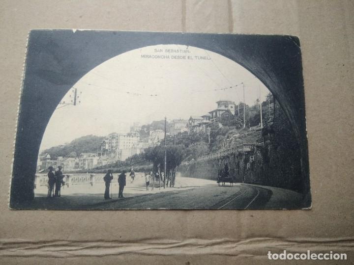 Postais: Antigua postal san sebastian , miraconcha desde el tunel
