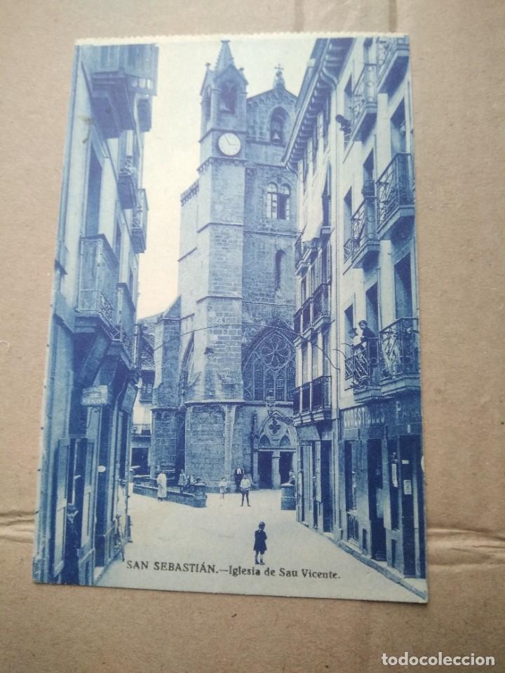 Postais: Antigua postal san sebastian ,iglesia de san vicente