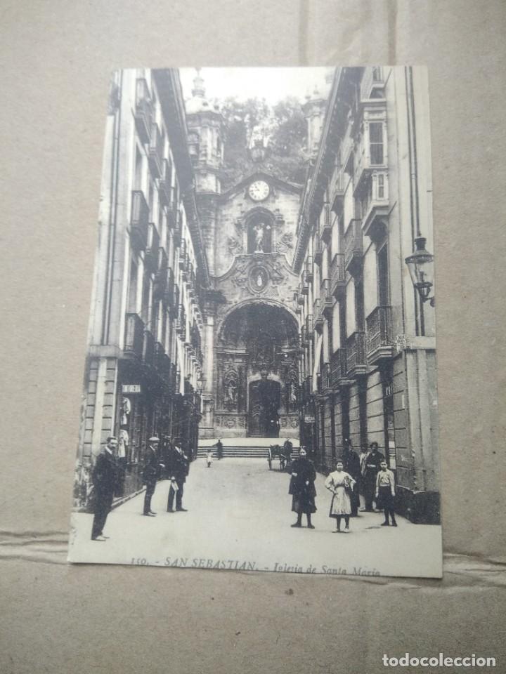 Postais: Antigua postal san sebastian ,iglesia de santa maria