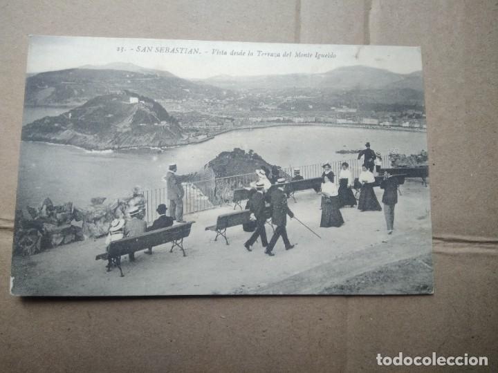 Postais: Antigua postal san sebastian , vista desde la terraza del monte igueldo
