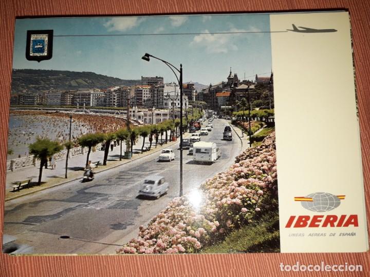 Postais: N&ordm; 4415 POSTAL SAN SEBASTIAN PASEO Y PLAYA DE LA CONCHA COLECCION IBERIA