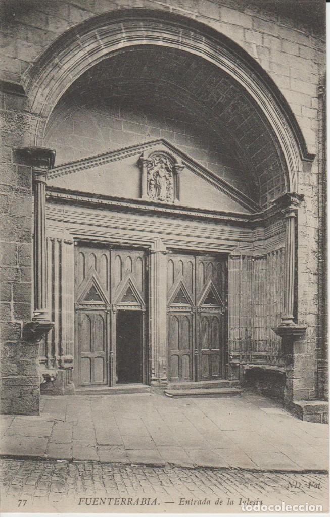 Postais: (77) FUENTERRABIA. ENTRADA DE LA IGLESIA ... SIN CIRCULAR