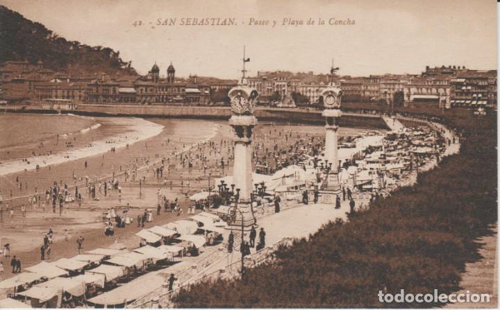 Postais: (42) SAN SEBASTIAN. PASEO Y PLAYA DE LA CONCHA