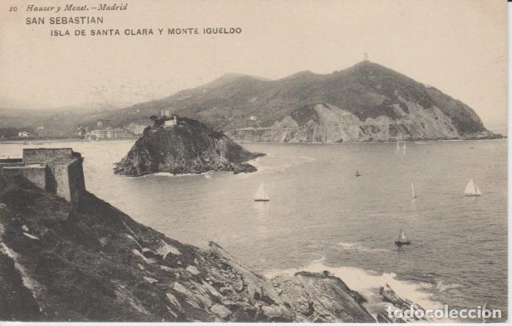 Postais: SAN SEBASTIAN. ISLA DE SANTA CLARA Y MONTE IGUELSO