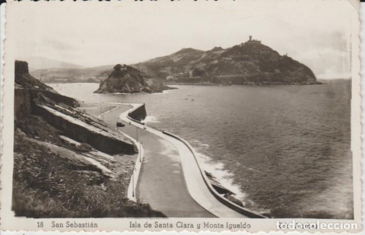 Postais: SAN SEBASTIAN. ISLA DE SANTA CLARA Y MONTE IGUELSO