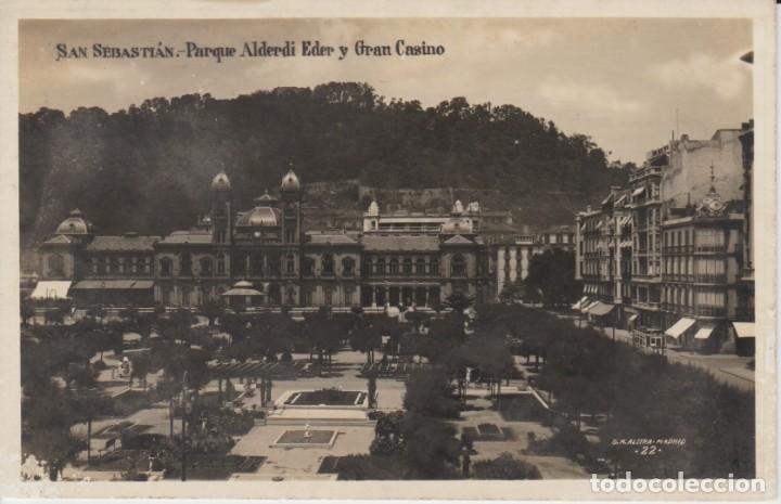 Postais: SAN SEBASTIAN. PARQUE ALDERDI EDER Y GRAN CASINO .. ED. GH ALSINA 22
