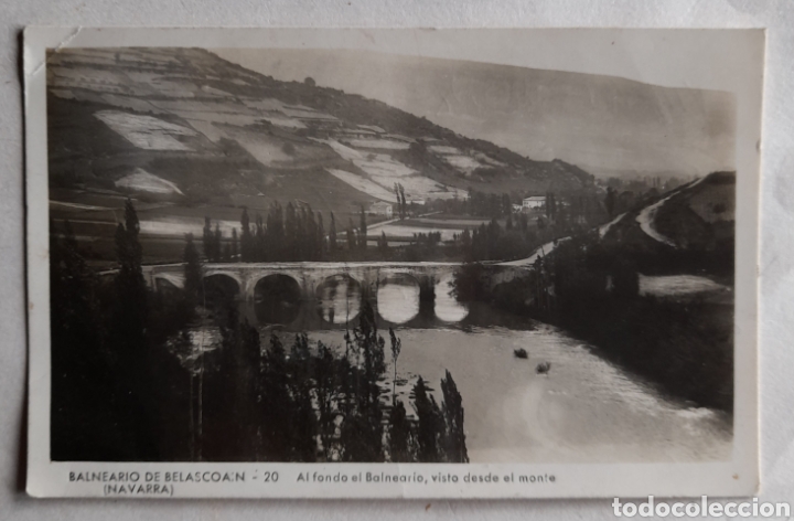 Postais: BALNEARIO DE BELASCOAIN - 20 Al fondo el Balneario, visto desde el monte. Circulada. 1957