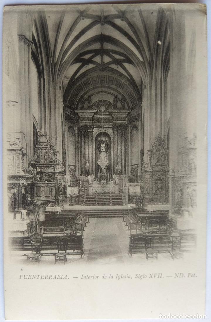 Postcards: FUENTERRABIA INTERIOR DE LA IGLESIA SIGLO XVII ND FOT DORSO SIN DIVIDIR
