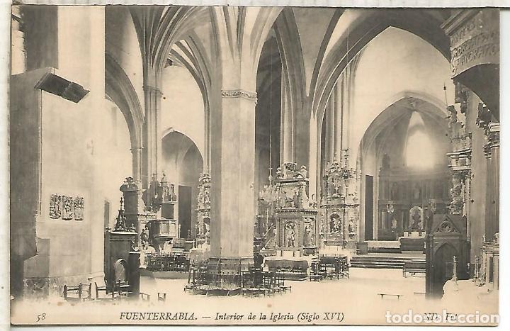 Postcards: GUIPUZCOA FUENTERRABIA IGLESIA SIN ESCRIBIR