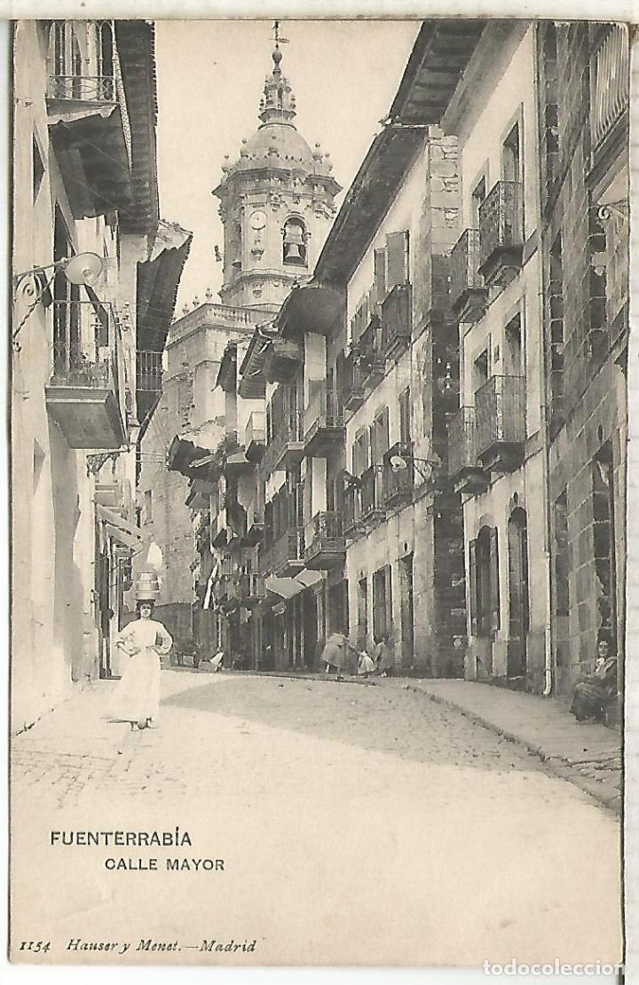 Postcards: GUIPUZCOA FUENTERRABIA CALLE MAYOR ESCRITA