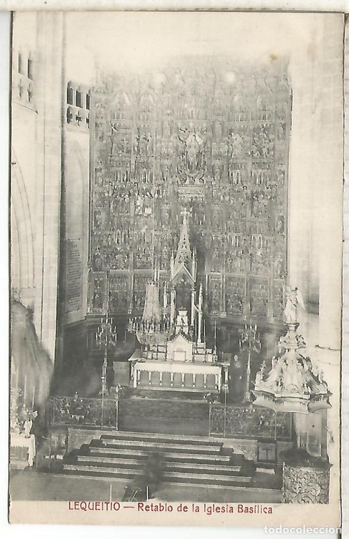 Postales: LEQUEITIO LEKEITIO IGLESIA ESCRITA - Foto 1