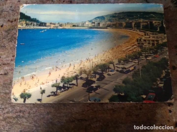 Cartoline: POSTAL TROLEBUS SAN SEBASTIAN A&Ntilde;OS 60 CIRCULADA SELLO FRANCO