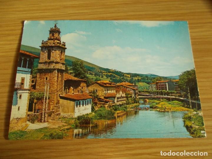 Cartes Postales: VALMASEDA ( VIZCAYA ) IGLESIA DE SAN JUAN Y RIO CADAGUA