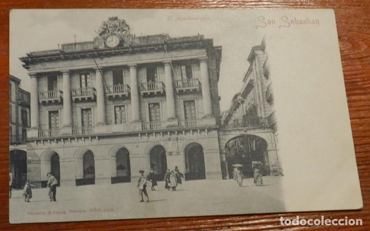 Postcards: POSTAL DE SAN SEBASTIAN, EL AYUNTAMIENTO, ED. ROMMLER & JONAS, NO CIRCULADA, SIN DIVIDIR.
