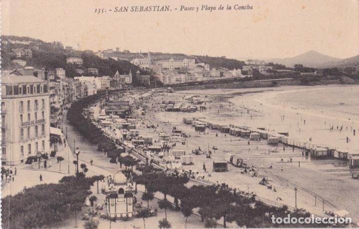 Postcards: SAN SEBASTIAN, PASEO Y PLAYA DE LA CONCHA - EDICI&Oacute;N G.G.GALARZA N&ordm; 135, CLICH&Eacute; GONZAL&Eacute;Z - S/C