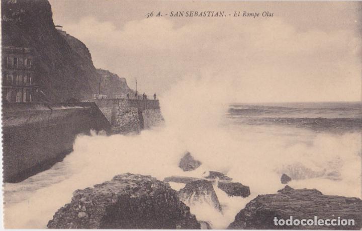 Postcards: SAN SEBASTIAN, EL ROMPE OLAS - ED.G.G. GALARZA N&ordm; 56A CLICH&Eacute; GONZALEZ &ndash; S/C