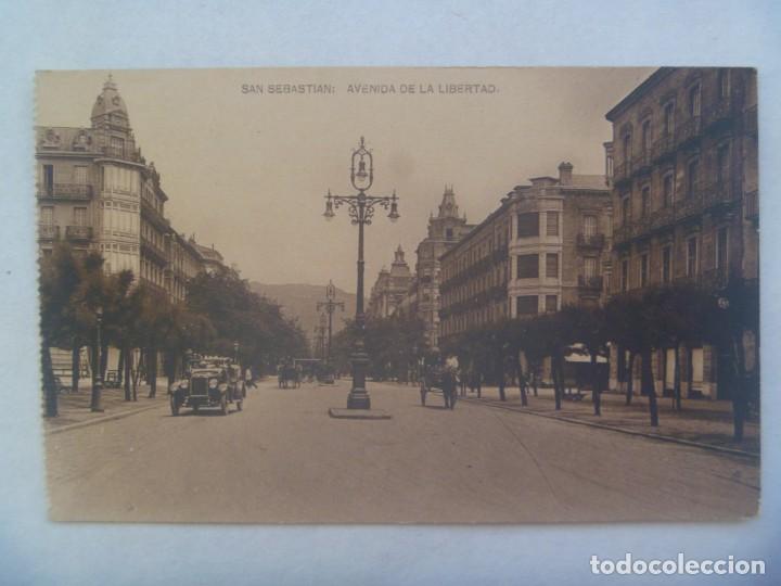 Postkarten: POSTAL DE SAN SEBASTIAN : AVENIDA DE SAN SEBASTIAN. PRINCIPIOS DE SIGLO, COCHES DE EPOCA.