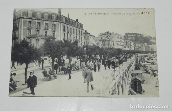 Cartoline: POSTAL DE SAN SEBASTIAN N.41, PASEO DE LA CONCHA. Ed. Mayor Hermanos, Sin circular. Escrita en 1912.