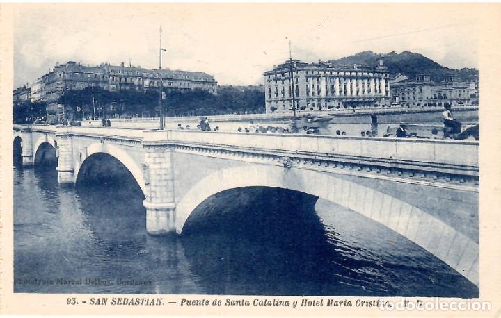 Postcards: N&ordm; 93-SAN SEBATI&Aacute;N. Puente de Santa Catalina y Hotel Mar&iacute;a Cristina. Sin circular. ED. UNI&Oacute;N UNIVERS