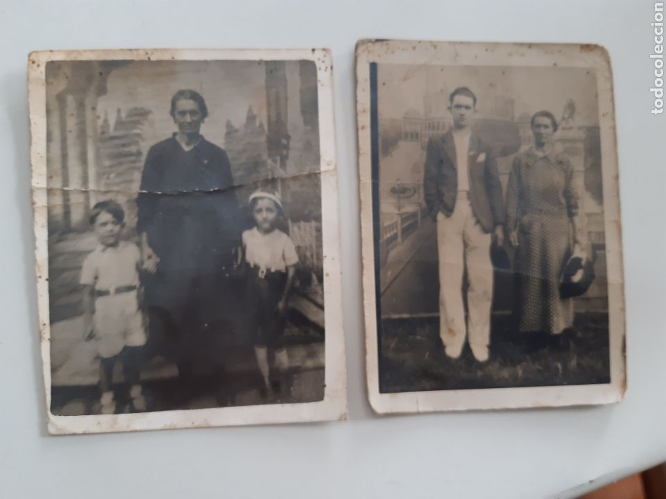 Postcards: Lote de 2 fotografias una datada en Somorrostro Vizcaya en julio de 1936
