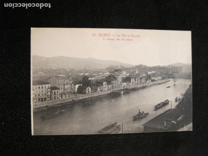Cartoline: BILBAO-LA RIA A DEUSTO-ROISIN-51-POSTAL ANTIGUA-(78.357)