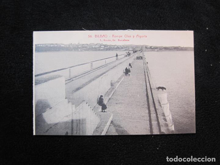 Cartoline: BILBAO-ROMPE OLAS Y ALGORTA-ROISIN-56-POSTAL ANTIGUA-(78.362)