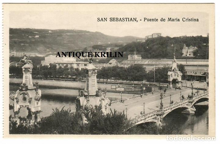 Postkarten: SAN SEBASTIAN / PUENTE DE MARIA CRISTINA / EDI. MAYOR HERMANOS