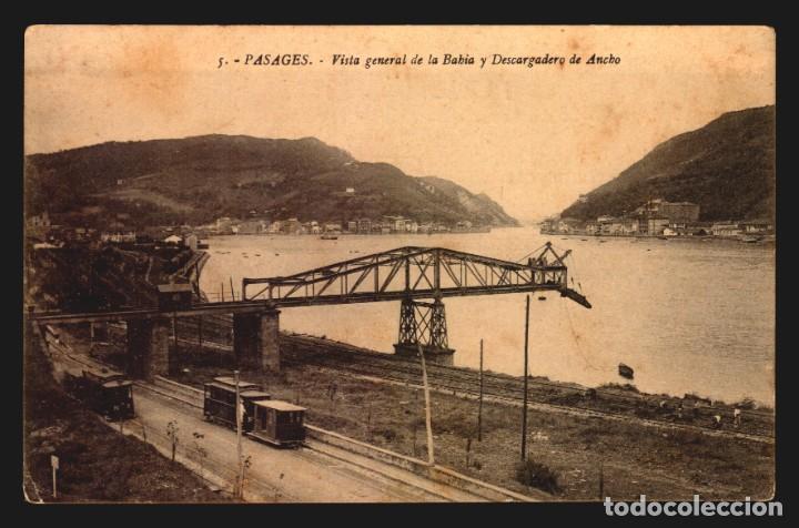 Postcards: PASAGES Descargadero de Ancho Tranvia ferrocarril ED. GREGORIO G. GALARZA, SAN SEBASTIAN