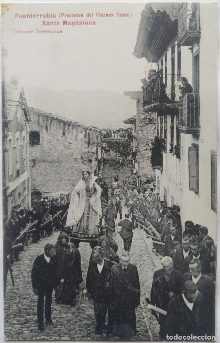 Postkarten: FUENTERRABIA PROCESION DEL VIERNES SANTO SANTA MAGDALENA