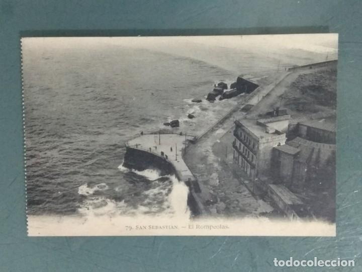 Postales: POSTAL - 79. SAN SEBASTIAN. EL ROMPEOLAS. - Foto 1