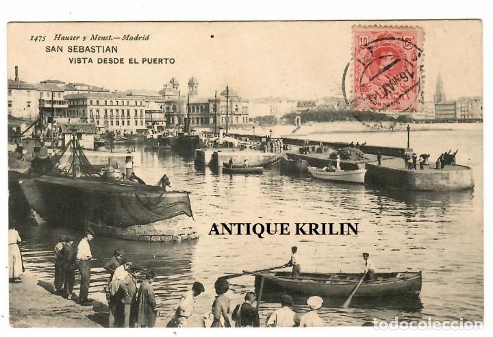 Postkarten: SAN SEBASTIAN N&ordm; 1475 VISTA DESDE EL PUERTO / EDICION HAUSER MENET